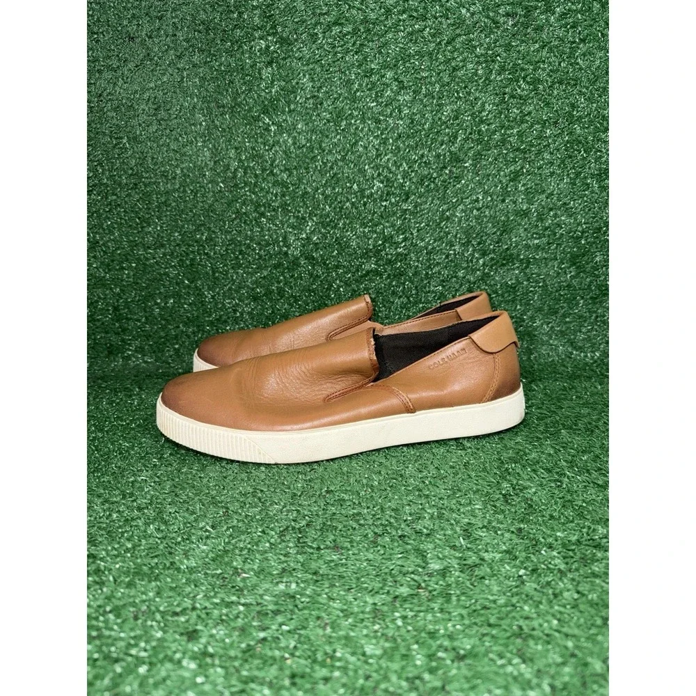Cole Haan Nantucket 2.0 Mens Size 8.5 British Tan Slip On Shoes Sneakers C33796